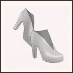 グレーパンプス