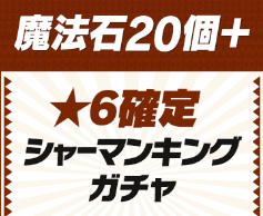 魔法石20個+星6確定ガチャ
