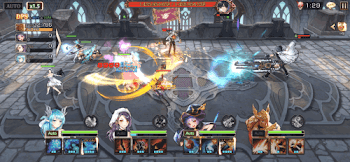 「挑戦の塔76階のバトル画面」