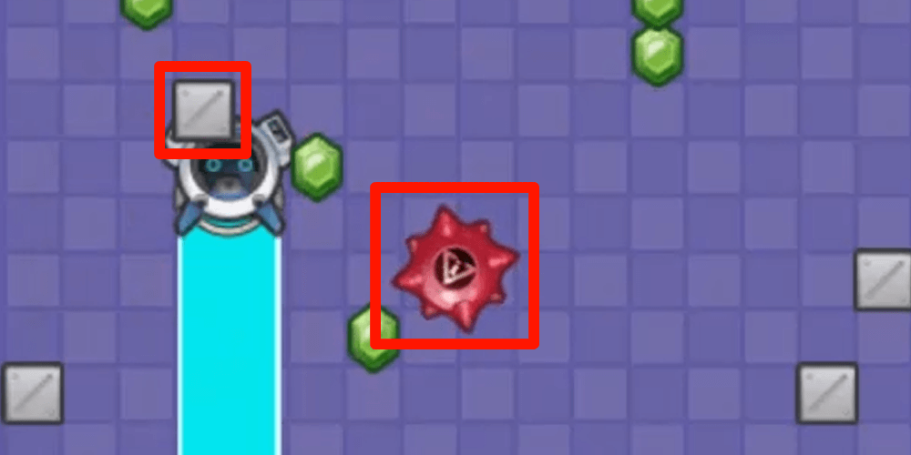 壁か障害物にぶつかるとゲームオーバー