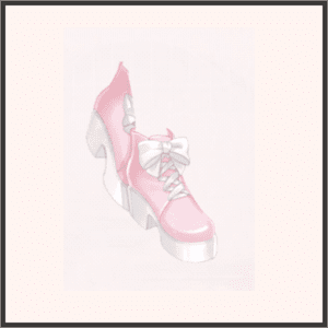 ピンクのローファー