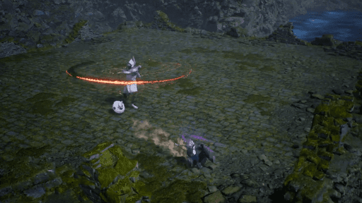 リバイブ守護隊カースト_回転切りは射程外から攻撃するかゴリ押す