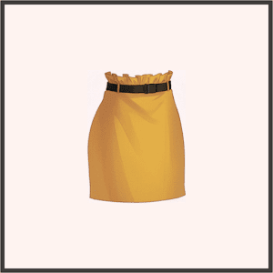 オフィスミニスカート（黄）
