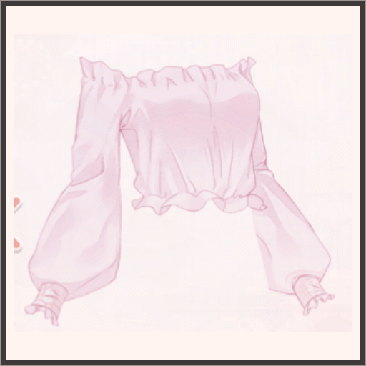 オフショル・ショートT（桃）