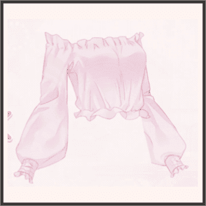 オフショル・ショートT（桃）