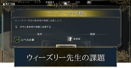 ウィーズリー先生の課題