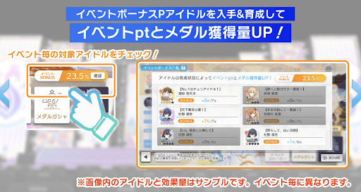 ボーナスアイドルを入手&amp;育成して獲得量UP