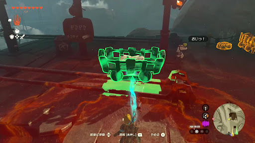 近くにあるトロッコをレールに乗せる