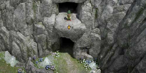 DQ7リイマジンド_滝つぼの洞窟の崖