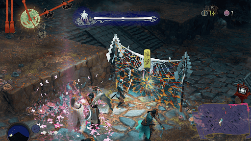 世代は障壁前まで移動して待機