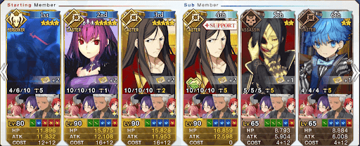 fgo-ガーデン級3ターン周回編成