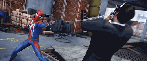 スパイダーマンPS4：蜘蛛の糸攻撃