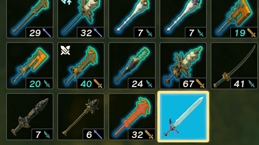 入手時に武器ポーチが1枠増える