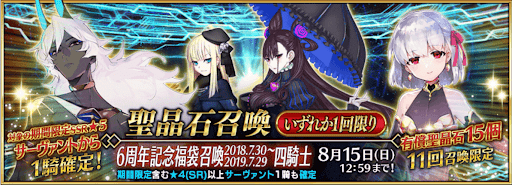 fgo-2018年四騎士福袋