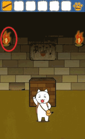 白猫の大冒険～ピラミッド編～_たいまつ