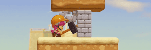 ビルダーマリオ_ブロック破壊