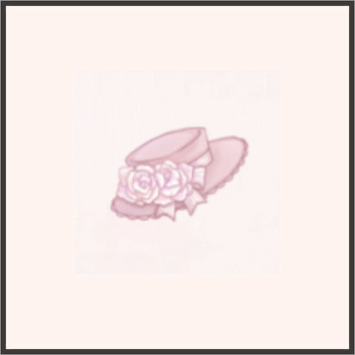 ピンクの薔薇帽子