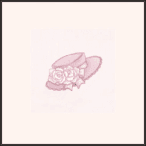 ピンクの薔薇帽子
