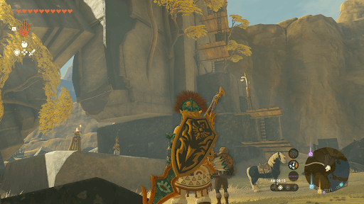 吊り橋地帯を抜けて足場を登っていく