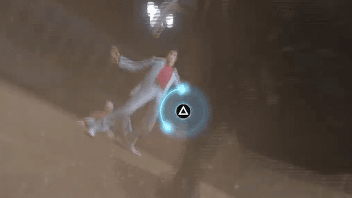 コマンドを入力し攻撃を回避する