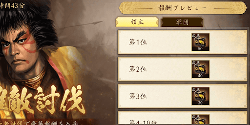 難敵討伐_ランキング報酬は珍品武具素材のみ