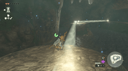 鏡を使って光を反射させる