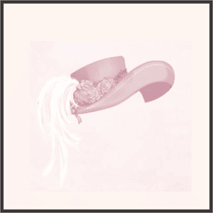 SR-ピンクの薔薇帽子