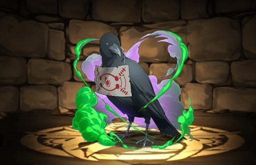 血鬼術の札をつけた鎹鴉