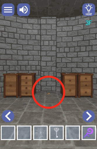 ドラゴンと魔法使いの住む塔_3階_チェストがあった位置を拡大する