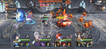 「挑戦の塔70階のバトル画面」