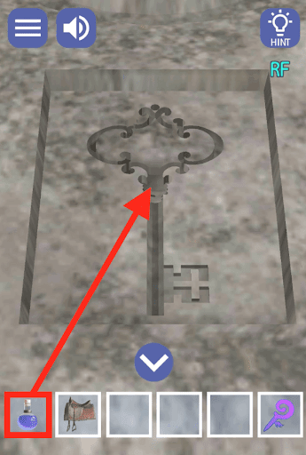 ドラゴンと魔法使いの住む塔_屋上_台に青い薬を使用する