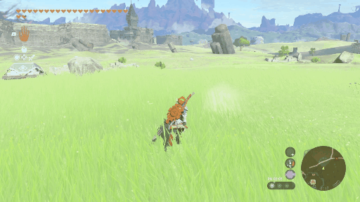 監視砦付近の草原を刈ると出現する