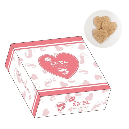 ハートえびせんべい