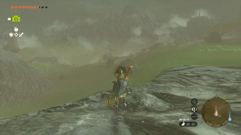 Rスティックを押し込むと望遠鏡が起動