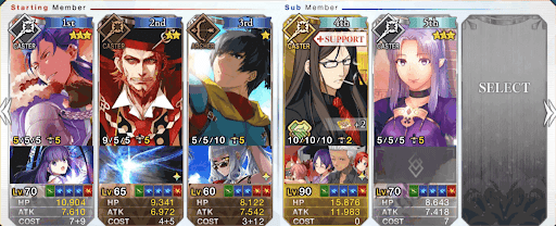 fgo-クラブ級3ターン周回編成