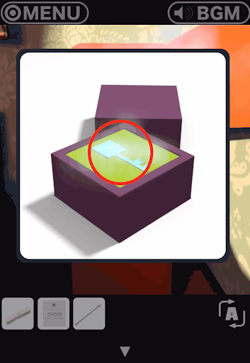 RESORT4黄昏クルーズへの脱出_部屋_箱を開けて氷の鍵を入手する