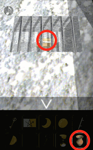 月の見える城からの脱出_ベランダの上