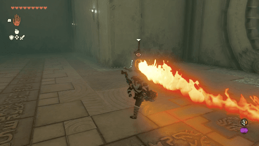 炎で攻撃してくる