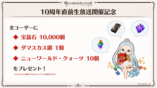 10周年生放送記念