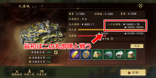 二の丸部隊を全員倒す