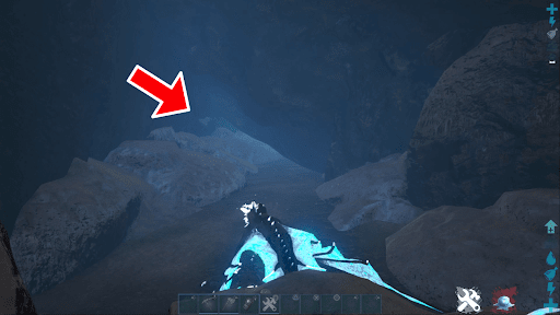 クリスタルアイルズ_強者の洞窟_岩の下