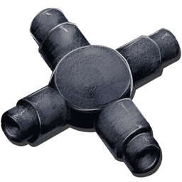 金属のパイプ（十字）