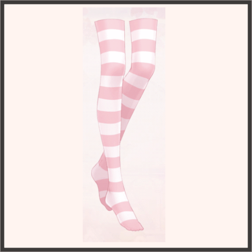 ストライプニーソ（桃）