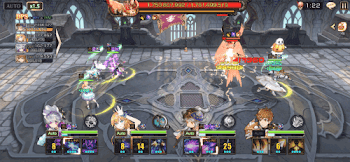 「挑戦の塔73階のバトル画面」