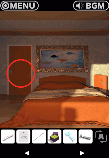 RESORT4黄昏クルーズへの脱出_ベッドの横の扉を拡大する