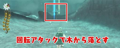 ゼルダSWS_木に回転アタック