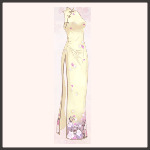 チャイナドレス袖なし（花柄）