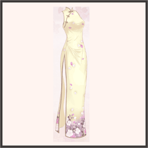 チャイナドレス袖なし（花柄）