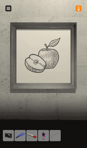 脱出ゲーム非常階段_3階_りんごの絵を拡大する