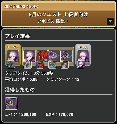 アポピス降臨スキル上げ究極五条悟パーティ